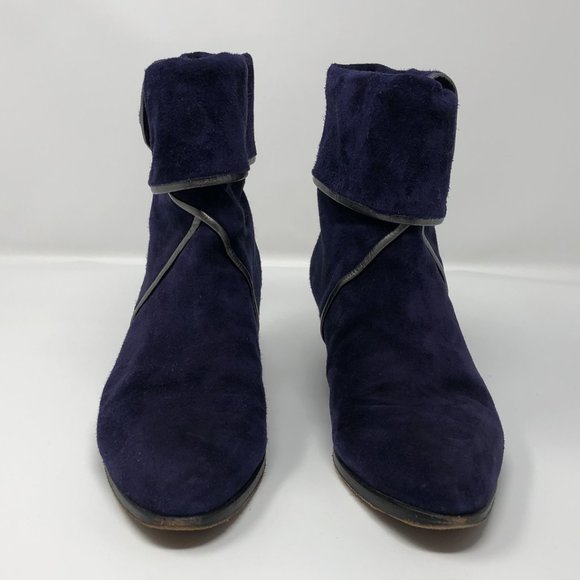 Vintage Christian Dior Purple Suede Ankle Boot 5.5 - Picture 7 of 7